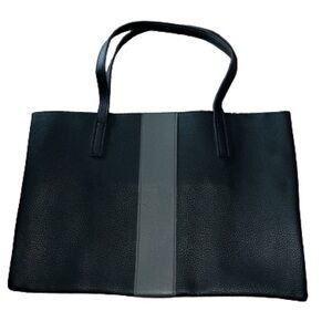 Vince Camuto black pebbled vegan leather large tote bag NWOT
